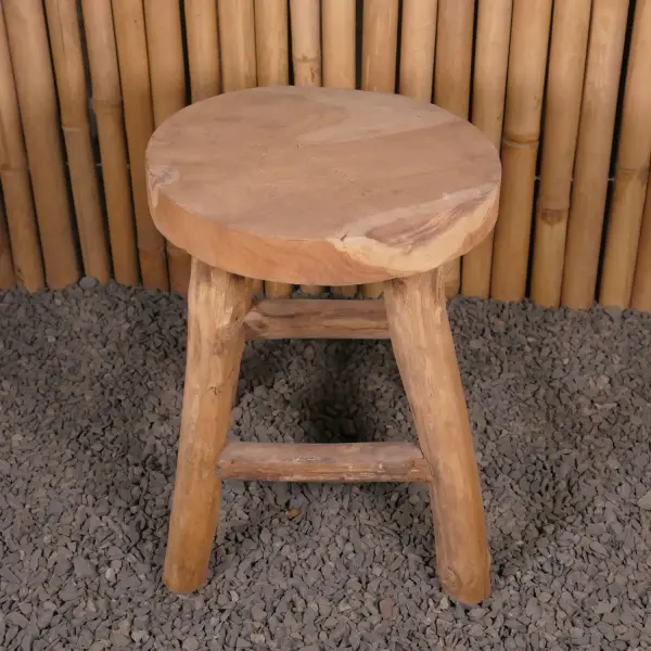 Product image 3 of the product “Chair made of teak wood with square legs model about 45cm height ”